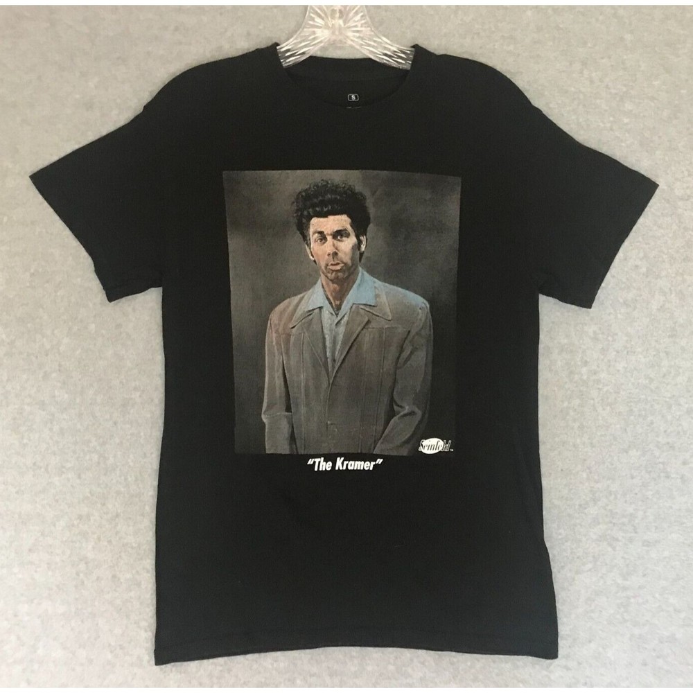 Seinfeld TV "The Kramer" Portrait Shirt Mens Small Black Short Sleeve Cotton Tee